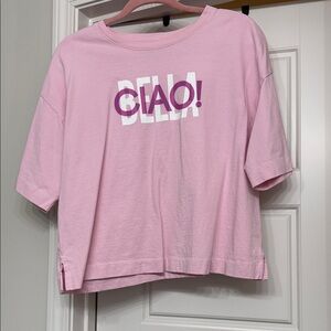 LOFT Pink Short Sleeve Graphic Tee